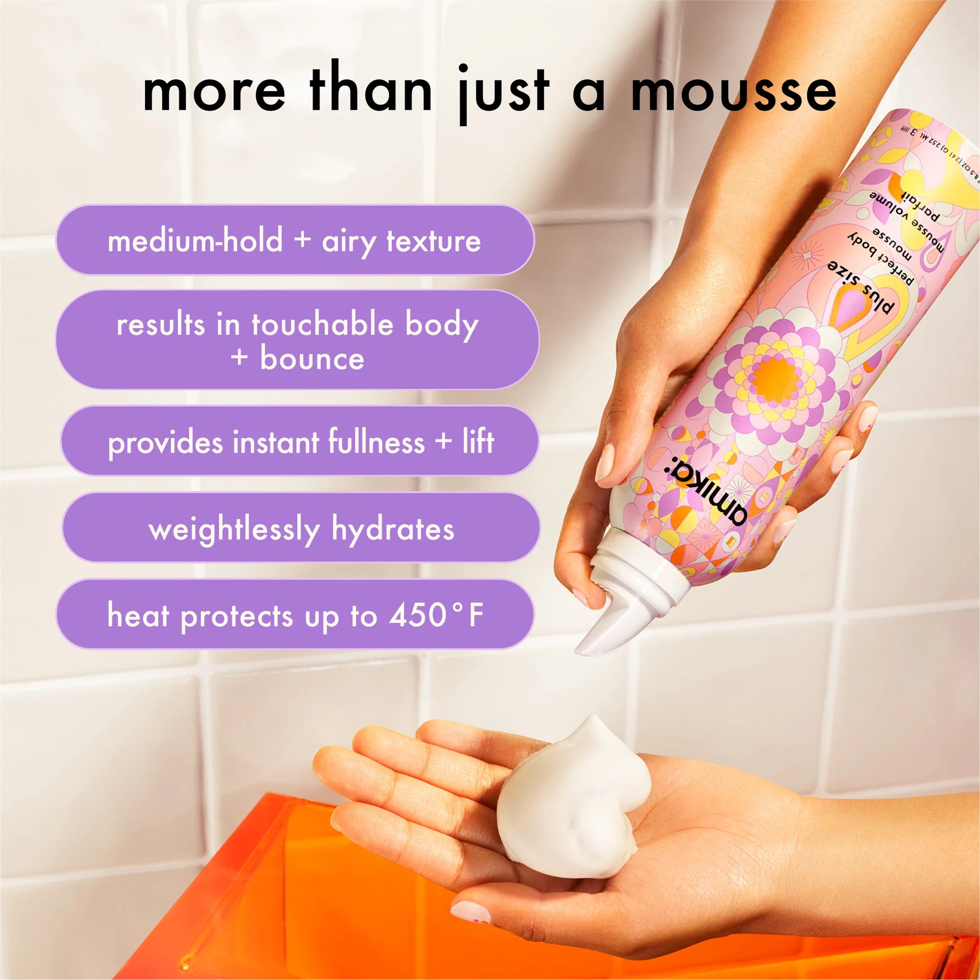 PLUS SIZE MOUSSE VOLUME AMIKA 252ML