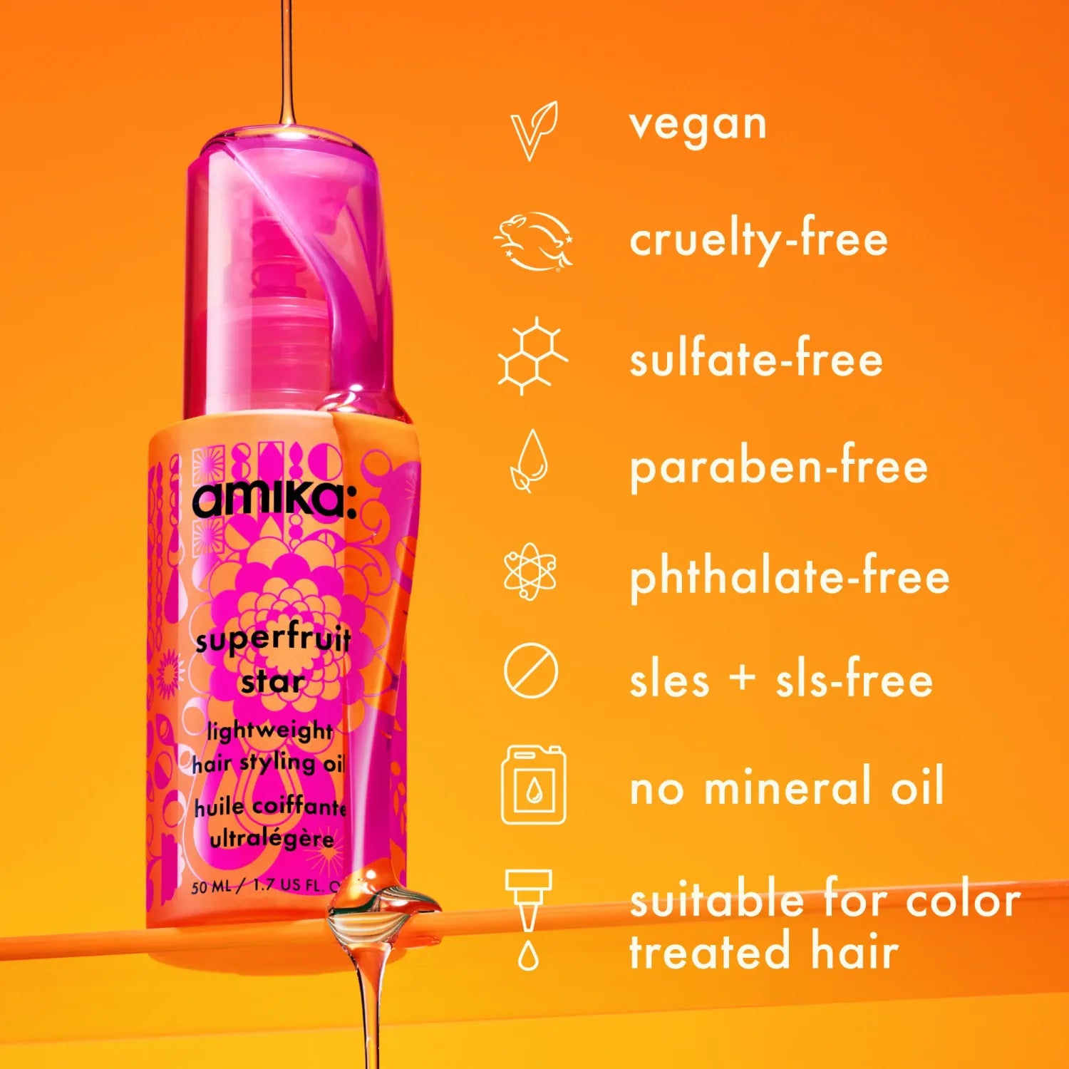 SUPERFRUIT STAR HUILE COIFFANTE AMIKA 50ML
