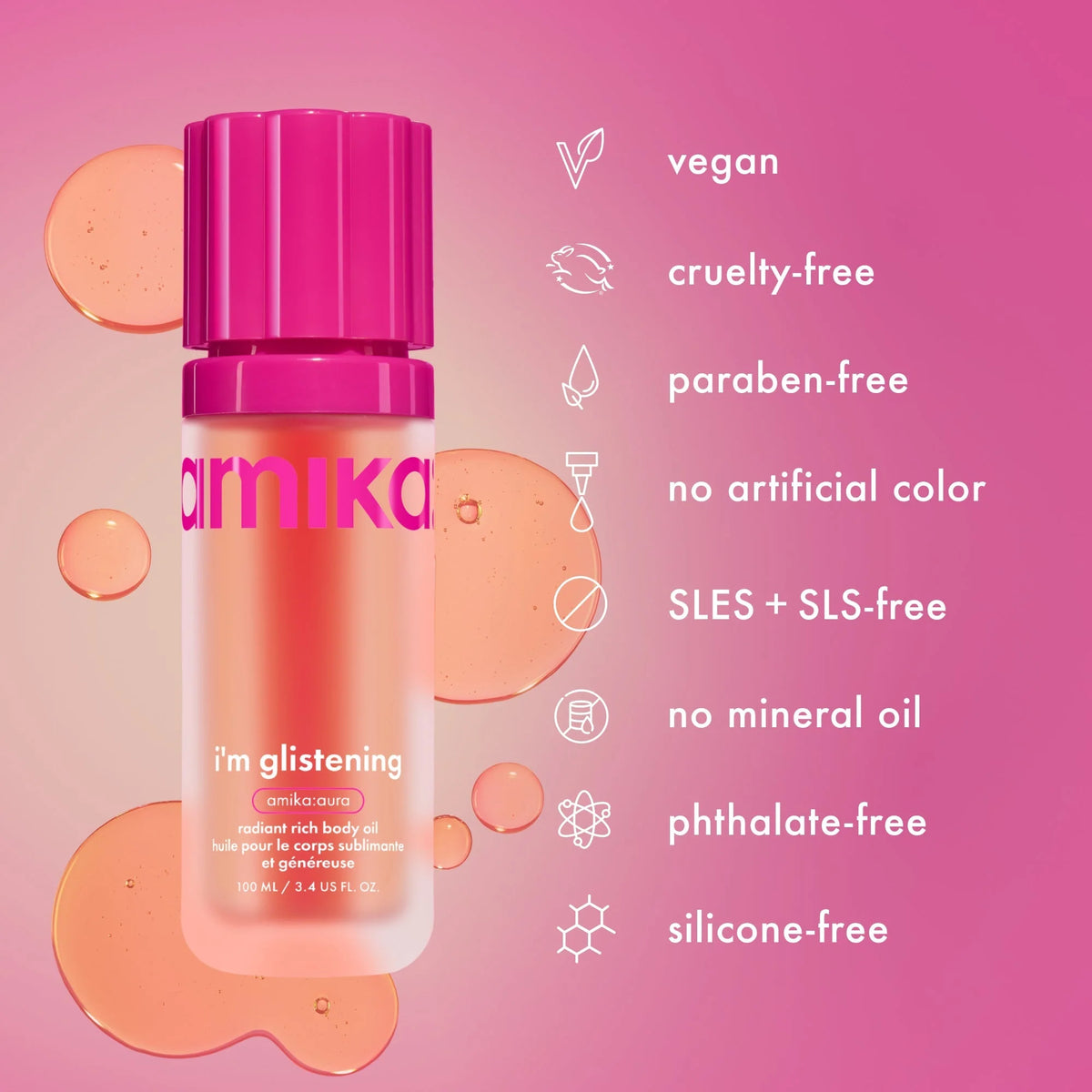 Huile pour le corps Amika 100ml