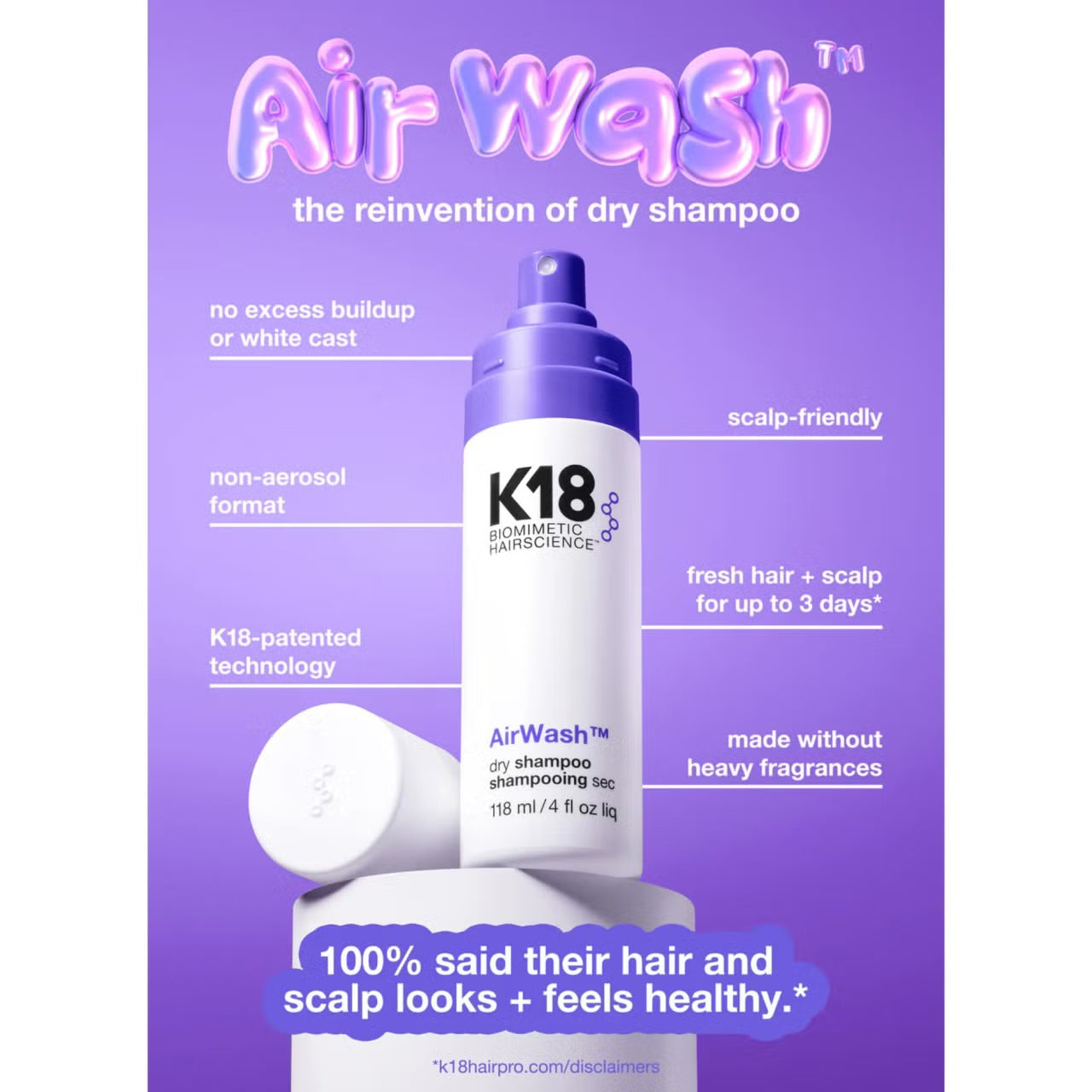 SHAMPOOING SEC AIRWASH K18 118ML