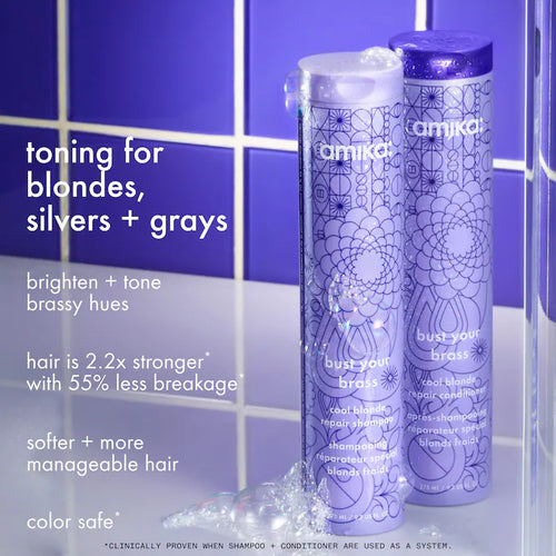 BUST YOUR BRASS SHAMPOING DÉJAUNISSEUR AMIKA 275ML